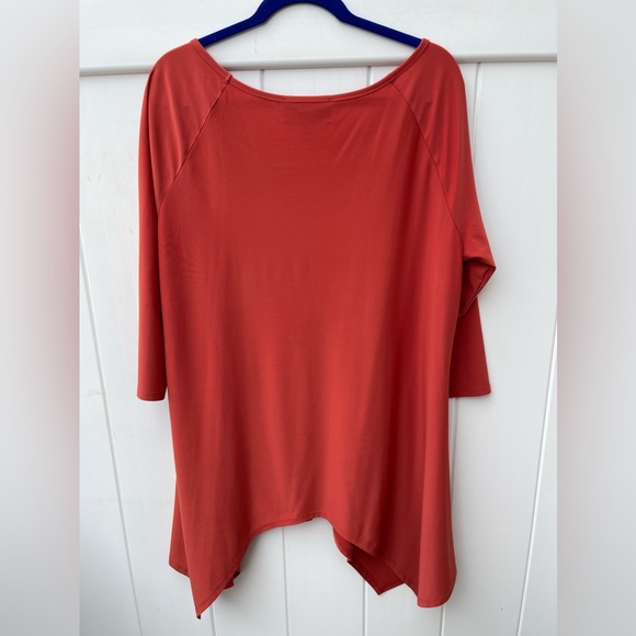 Antthony Orange Sharkbite-Hem Casual Tunic Top size X-Large - Picture 7 of 9